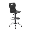 Titan Swivel Senior Chair | Fixed D-Kit | Black/Chrome