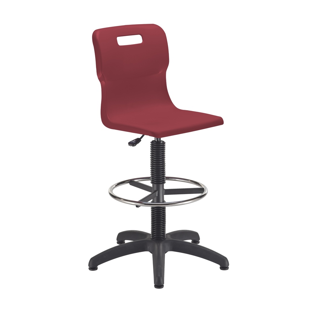 Titan Swivel Senior Chair | Fixed D-Kit | Burgundy/Chrome