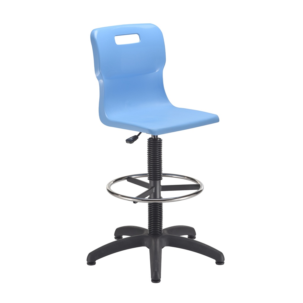 Titan Swivel Senior Chair | Fixed D-Kit | Sky Blue/Chrome