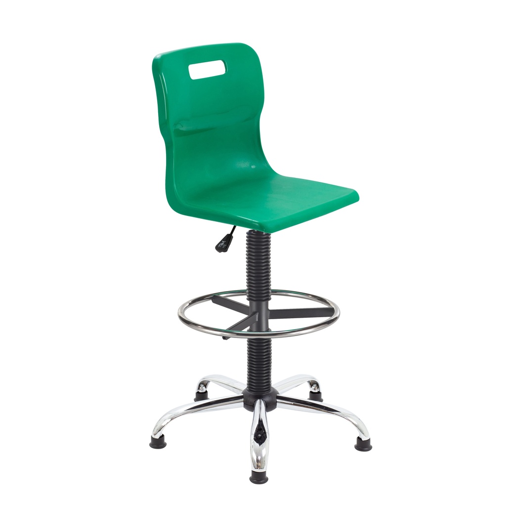 Titan Swivel Senior Chair | Fixed D-Kit | Green/Chrome