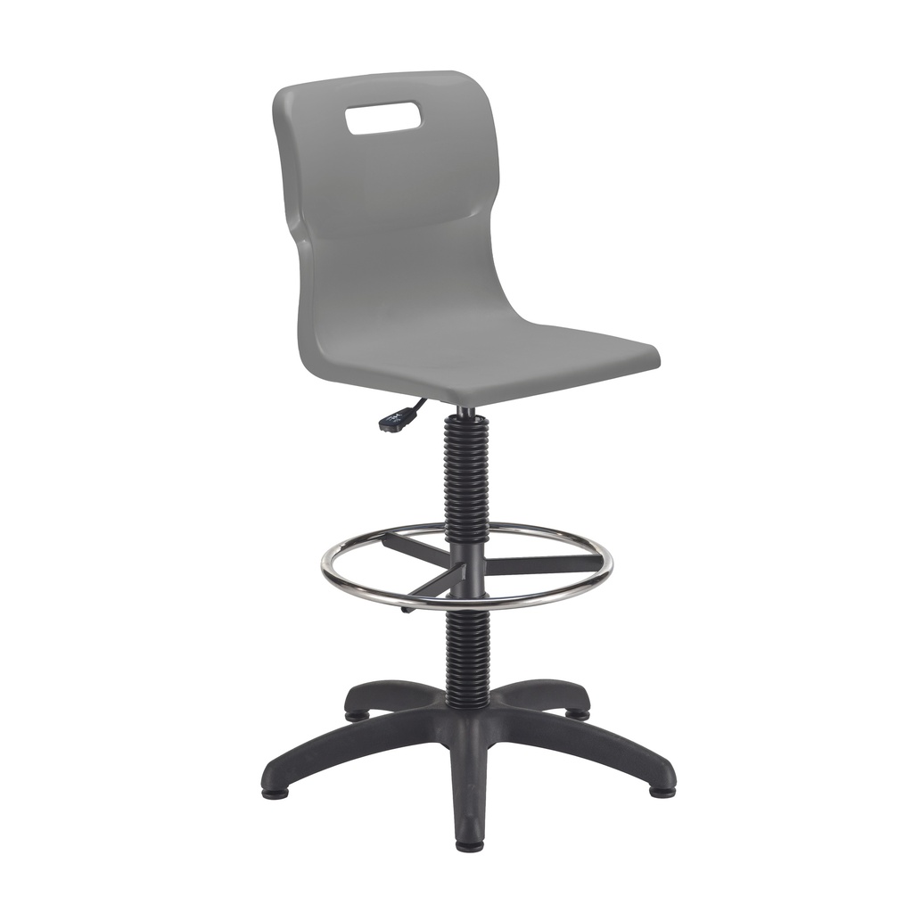 Titan Swivel Senior Chair | Fixed D-Kit | Grey/Chrome