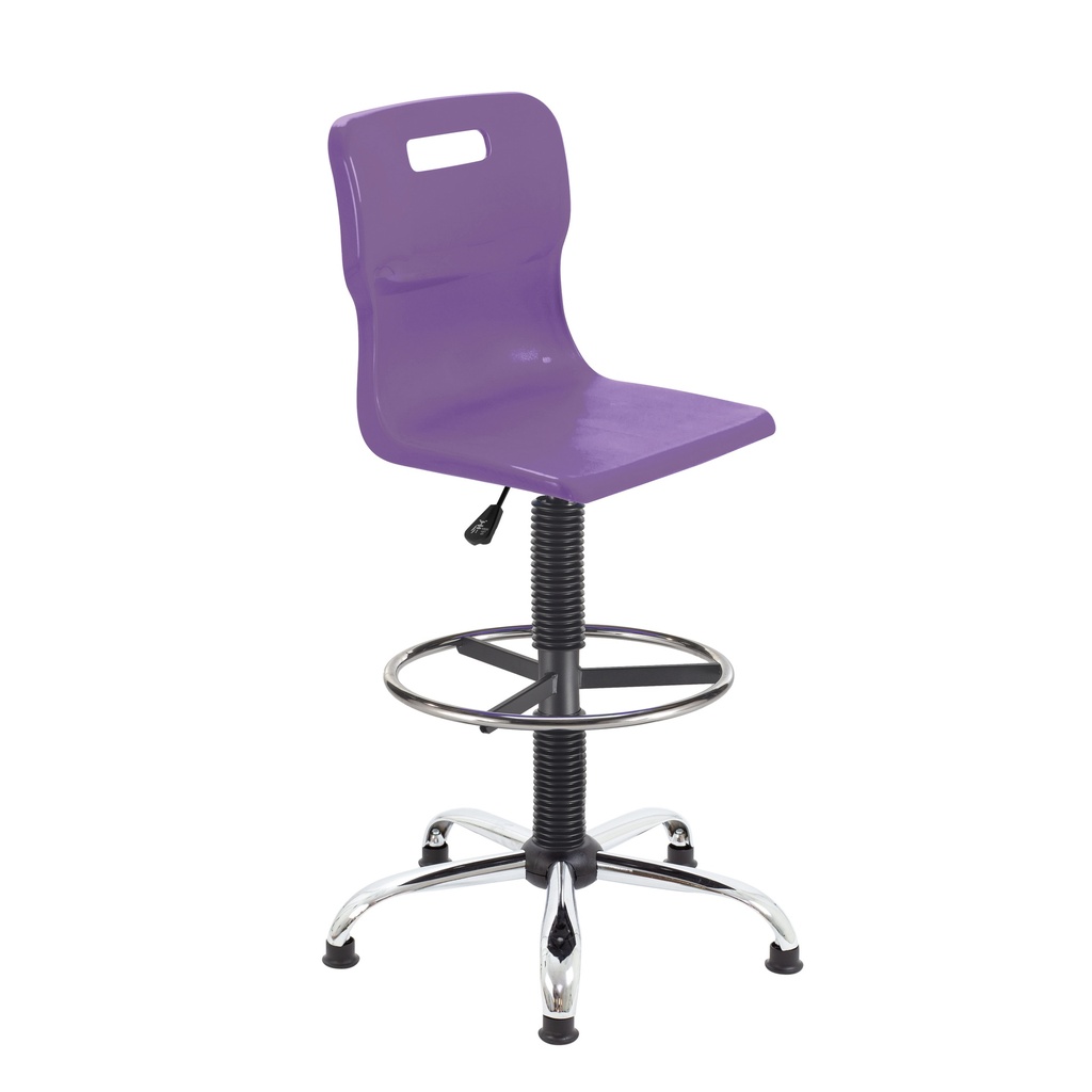 Titan Swivel Senior Chair | Fixed D-Kit | Purple/Chrome