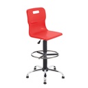 Titan Swivel Senior Chair | Fixed D-Kit | Red/Chrome