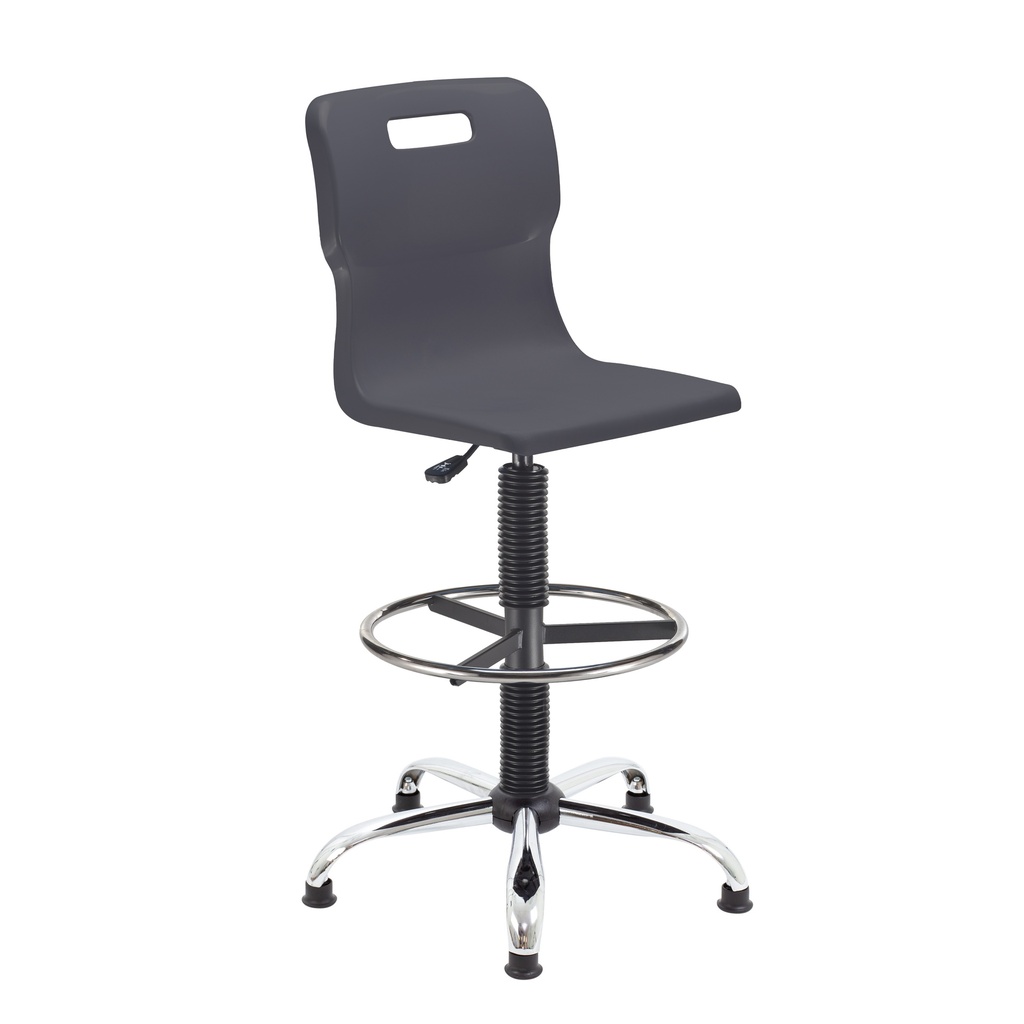 Titan Swivel Senior Chair | Adjustable D-Kit | Chrcoal/Chrome