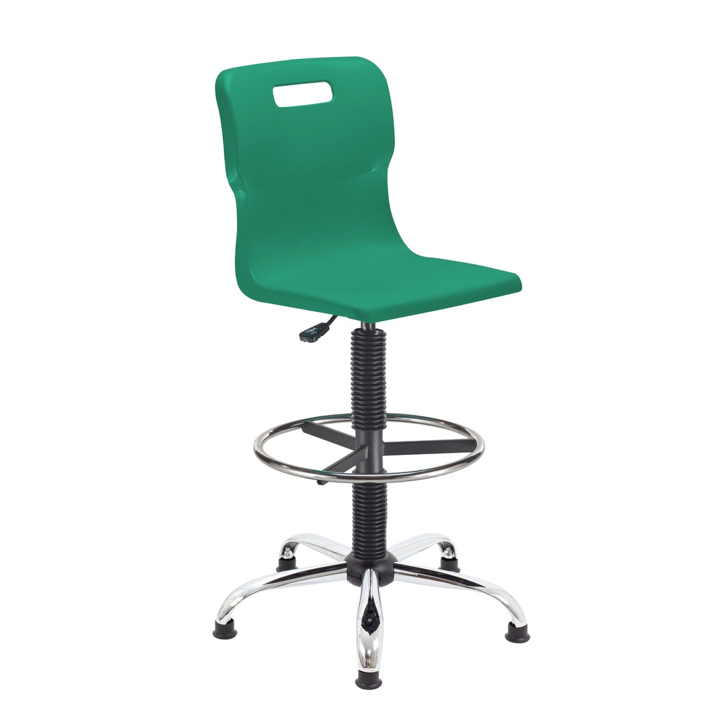 Titan Swivel Senior Chair | Adjustable D-Kit | Green/Chrome