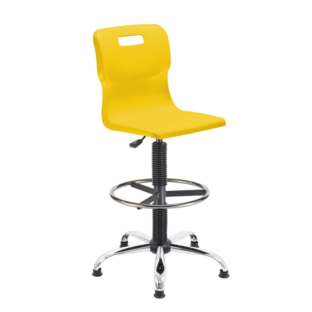Titan Swivel Senior Chair | Adjustable D-Kit | Yellow/Chrome