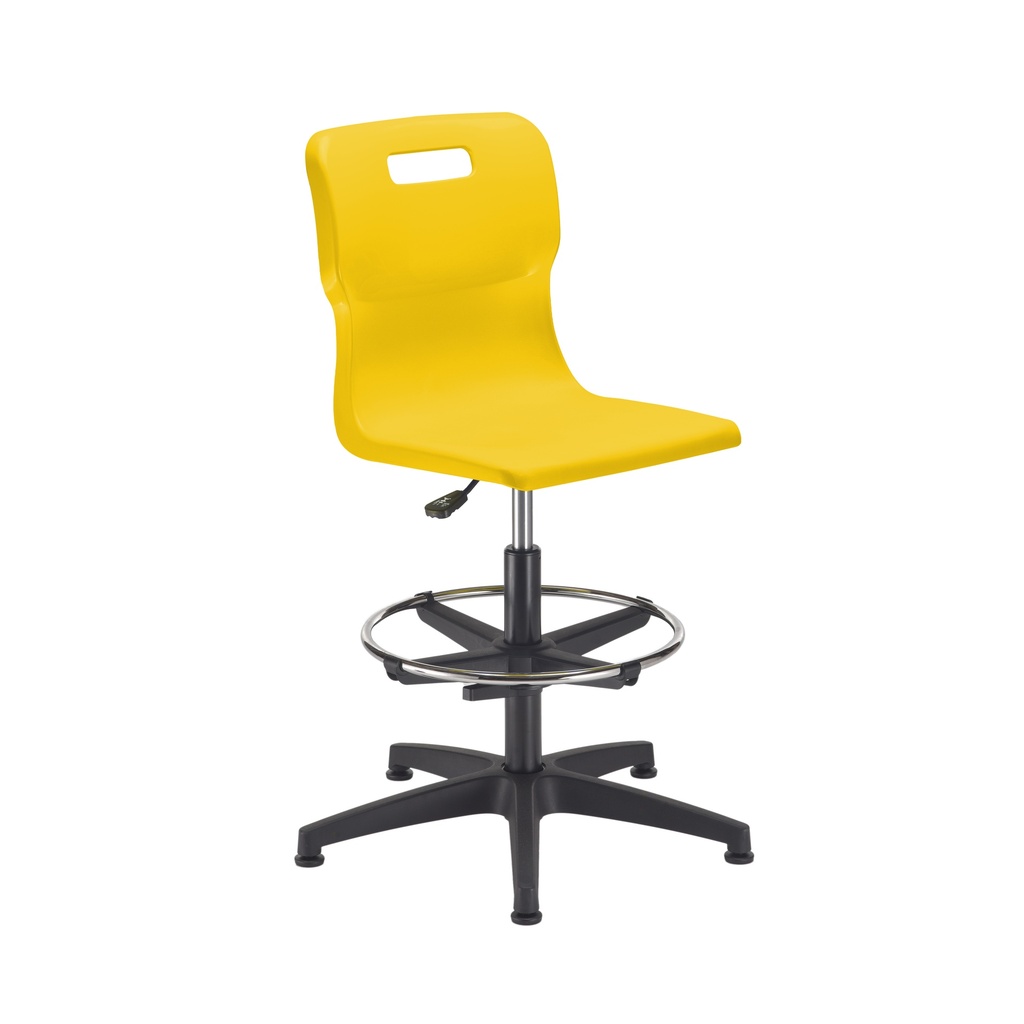 Titan Swivel Senior Chair | Adjustable D-Kit | Yellow/Chrome