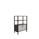 Pose Wooden Storage I 900W X 460D X 1200H I Dark Walnut/Black