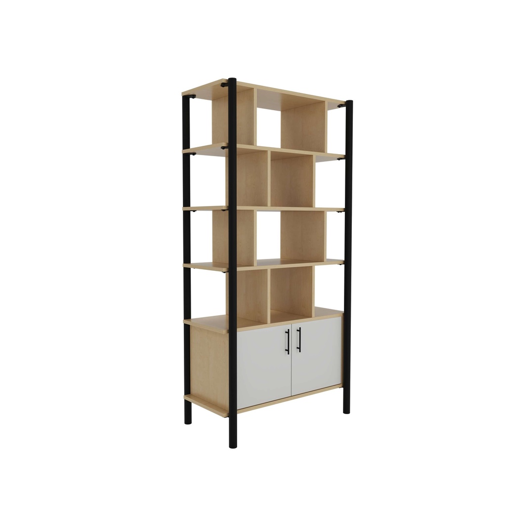Pose Wooden Storage I 900W X 460D X 1800H I Maple/Black