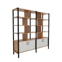 Pose Wooden Storage I 1800W X 460D X 1800H I Nova Oak/Black