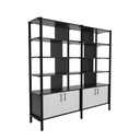Pose Wooden Storage I 1800W X 460D X 1800H I Black/Black