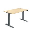 Economy Sit Stand Desk | 1200 X 800 | Maple/Graphite