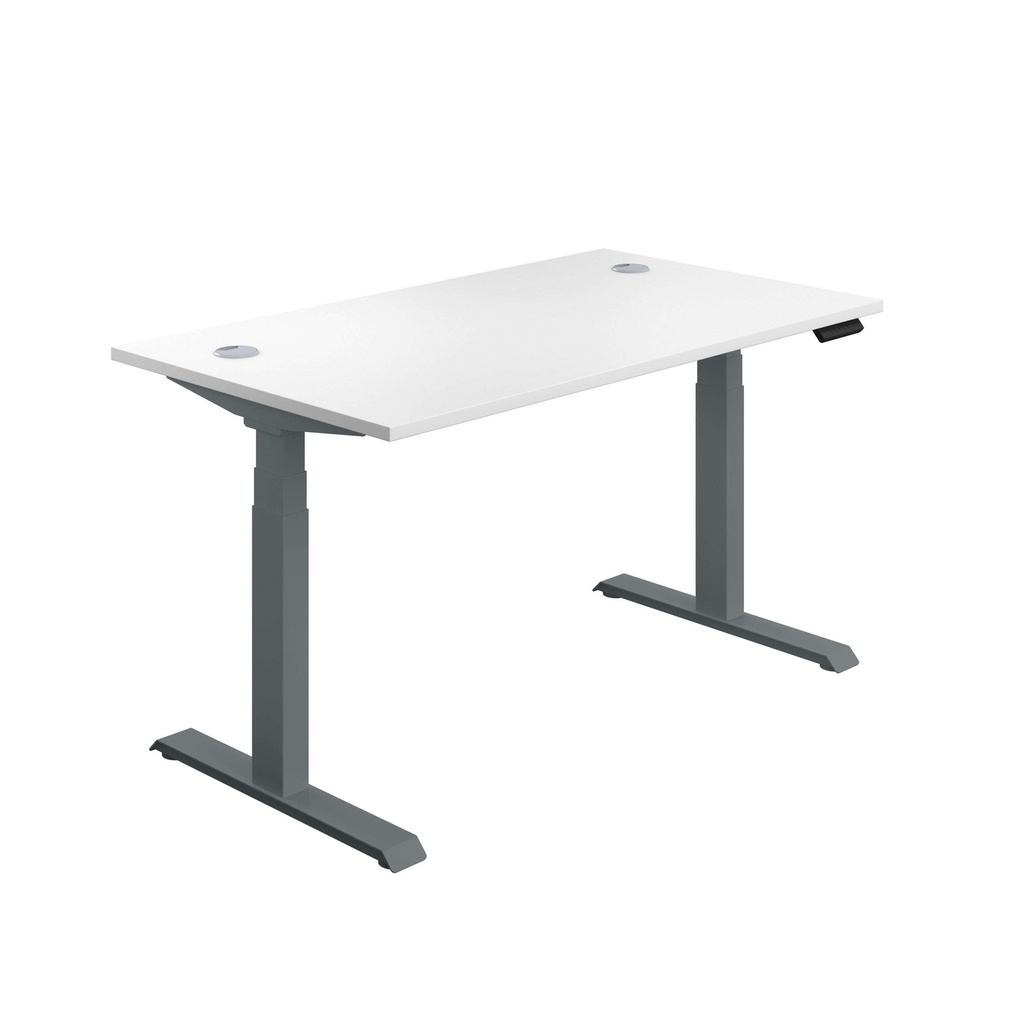 Economy Sit Stand Desk | 1400 X 800 | White/Graphite