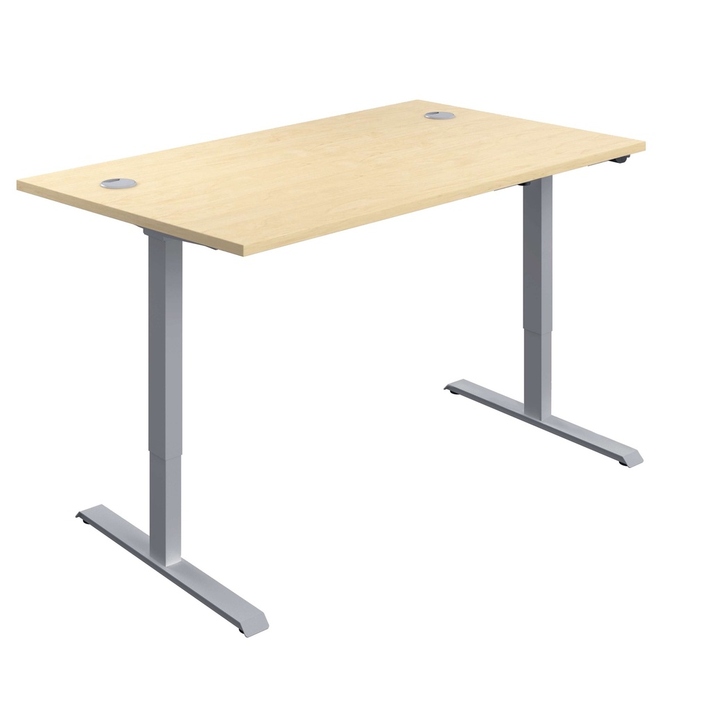 Single Motor Sit Stand Desk | 1200 X 800 | Maple/Silver