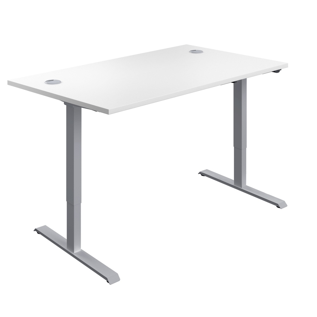 Single Motor Sit Stand Desk | 1200 X 800 | White/Silver