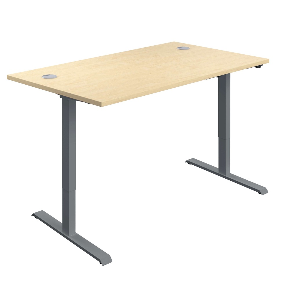 Single Motor Sit Stand Desk | 1400 X 800 | Maple/Graphite