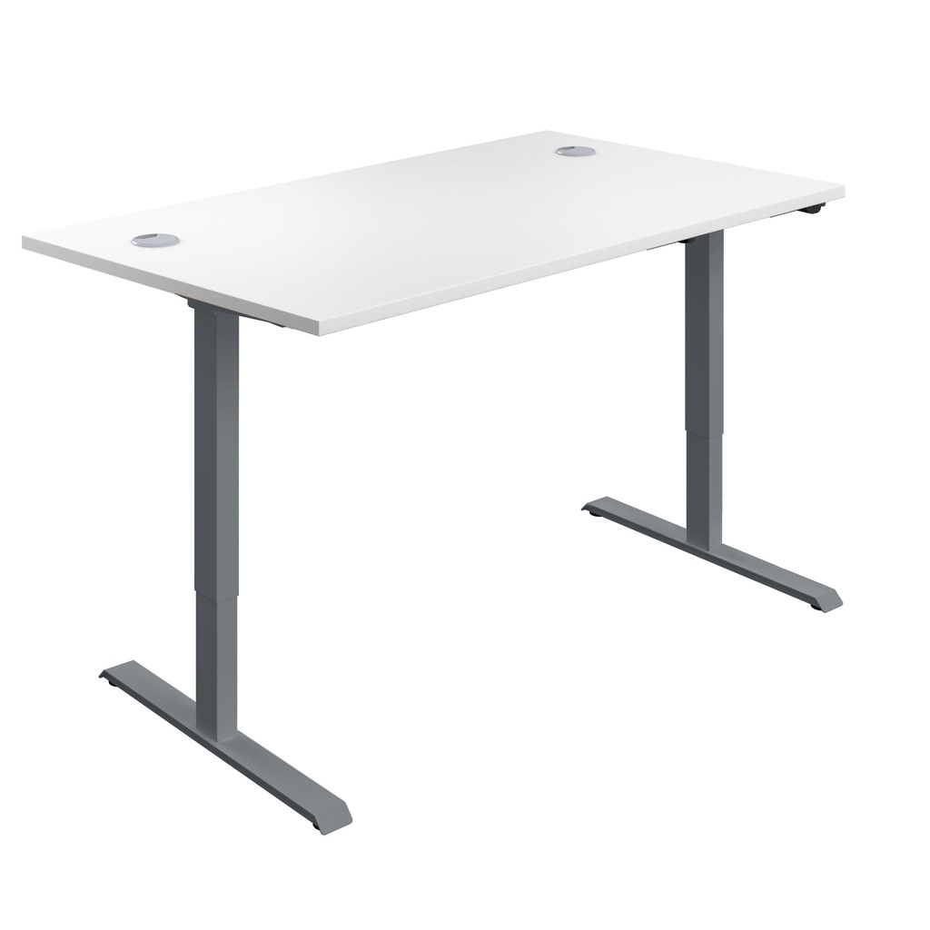Single Motor Sit Stand Desk | 1400 X 800 | White/Graphite