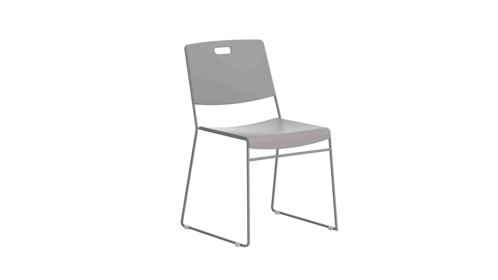 Arc High Density Stacker Chair With Handle Hole | Grey