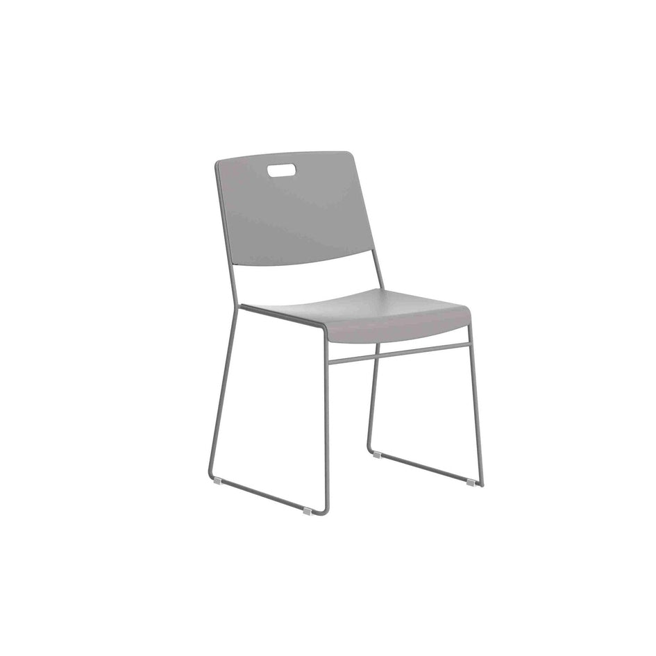 Arc High Density Stacker Chair With Handle Hole | Grey