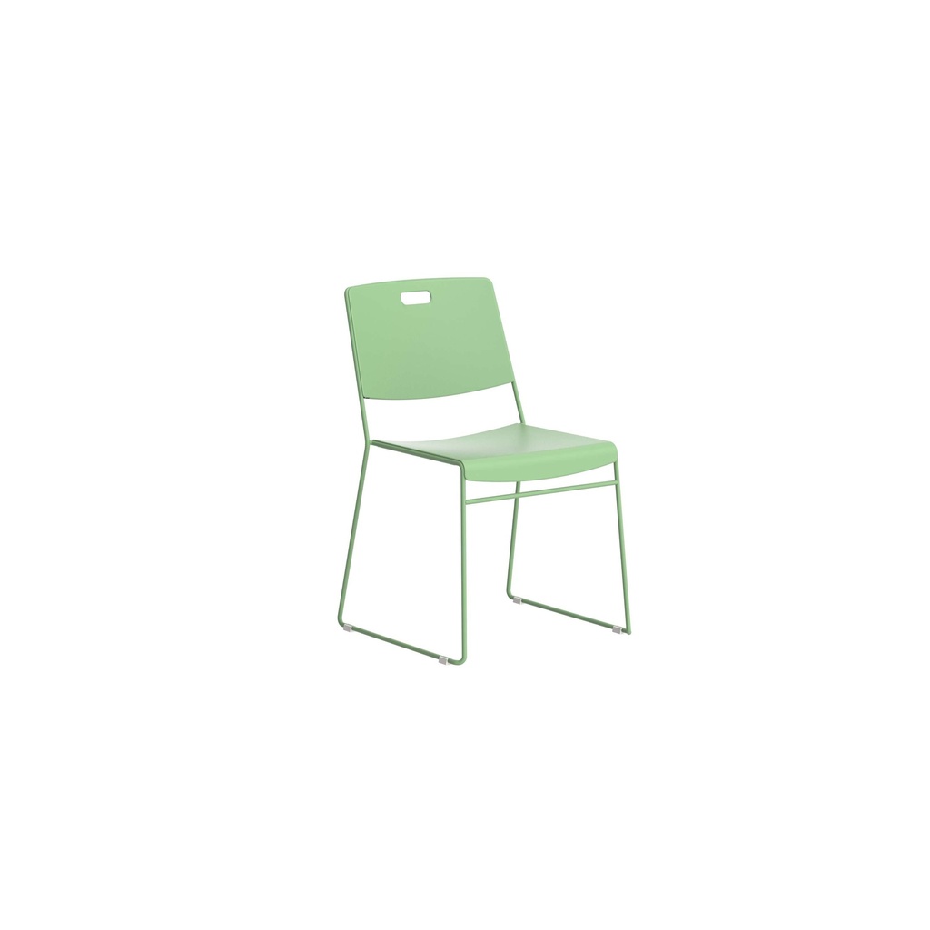 Arc High Density Stacker Chair With Handle Hole | Green