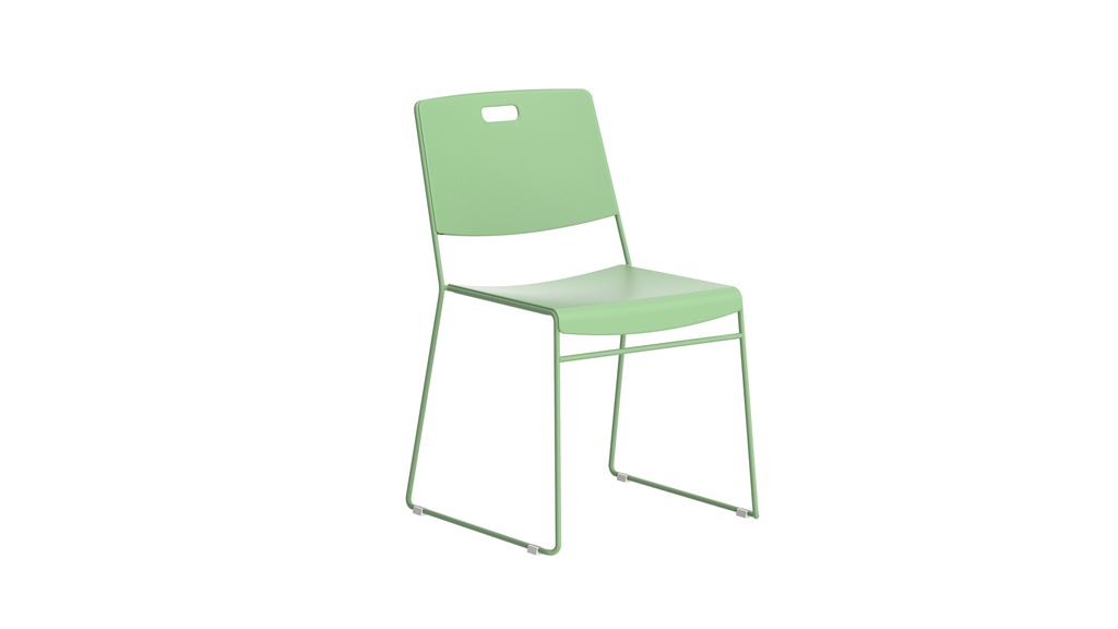 Arc High Density Stacker Chair With Handle Hole | Green