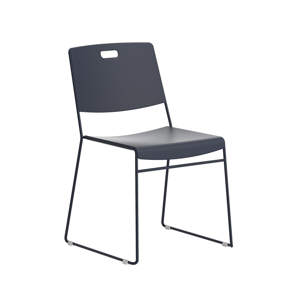 Arc High Density Stacker Chair With Handle Hole | Navy Blue
