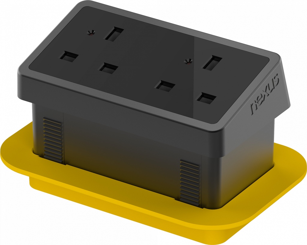 In-Desk Power Module Bundle 5 With 3M Cable I Black Housing Black Veneer