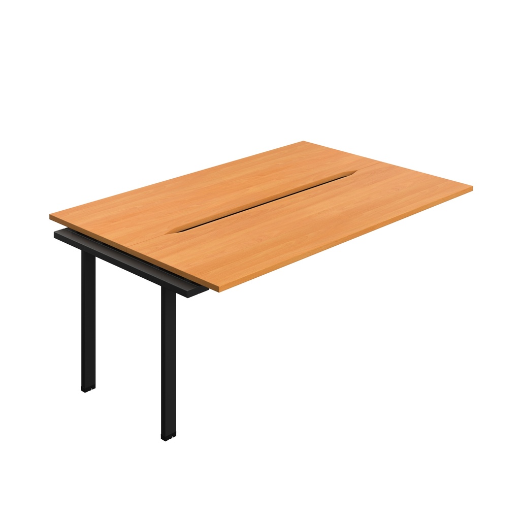 Synergy Bench Extension With Cut Out: 2 Person (Fsc) | 1800 X 600 | Beech/Black