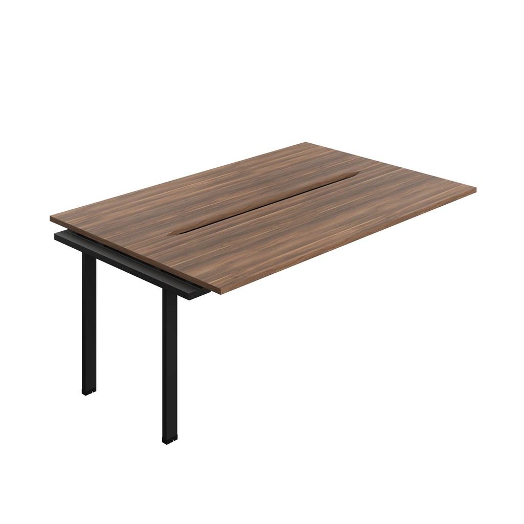 Synergy Bench Extension With Cut Out: 2 Person (Fsc) | 1800 X 600 | Dark Walnut/Black