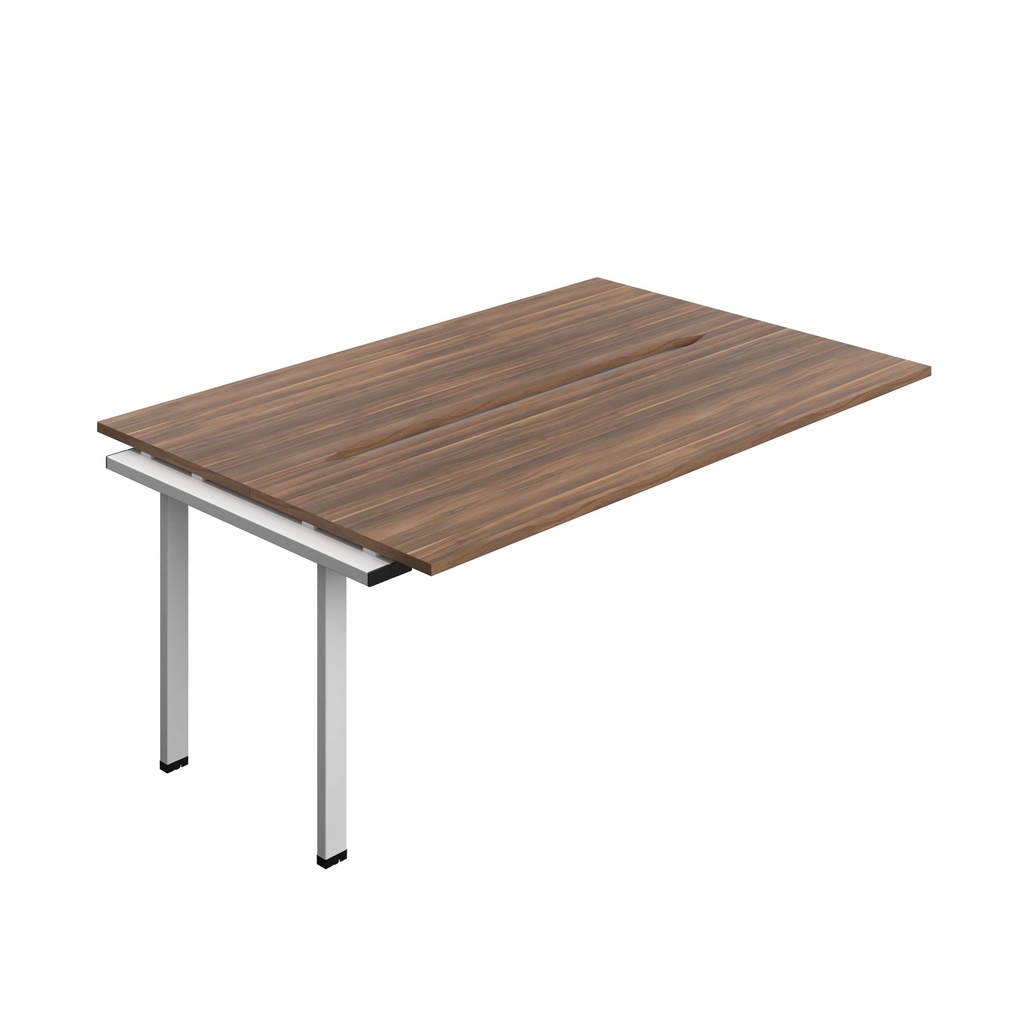 Synergy Bench Extension With Cut Out: 2 Person (Fsc) | 1800 X 600 | Dark Walnut/Silver