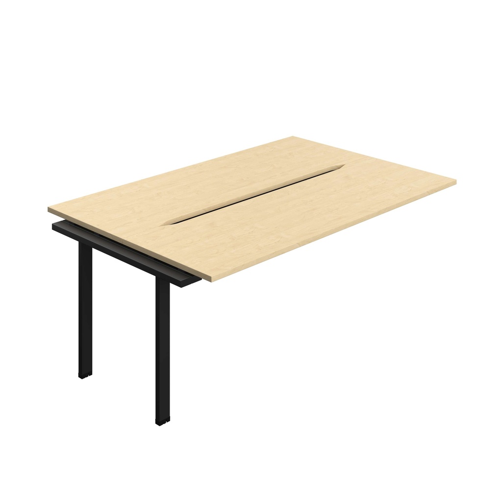 Synergy Bench Extension With Cut Out: 2 Person (Fsc) | 1800 X 600 | Maple/Black