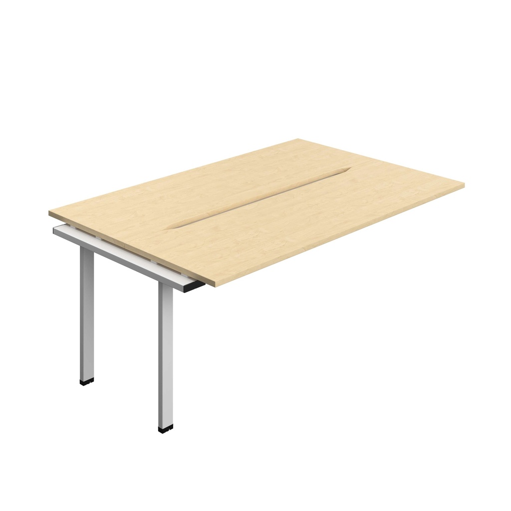 Synergy Bench Extension With Cut Out: 2 Person (Fsc) | 1800 X 600 | Maple/Silver