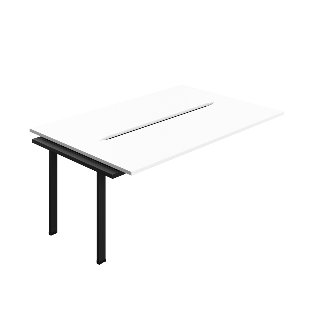 Synergy Bench Extension With Cut Out: 2 Person (Fsc) | 1800 X 600 | White/Black