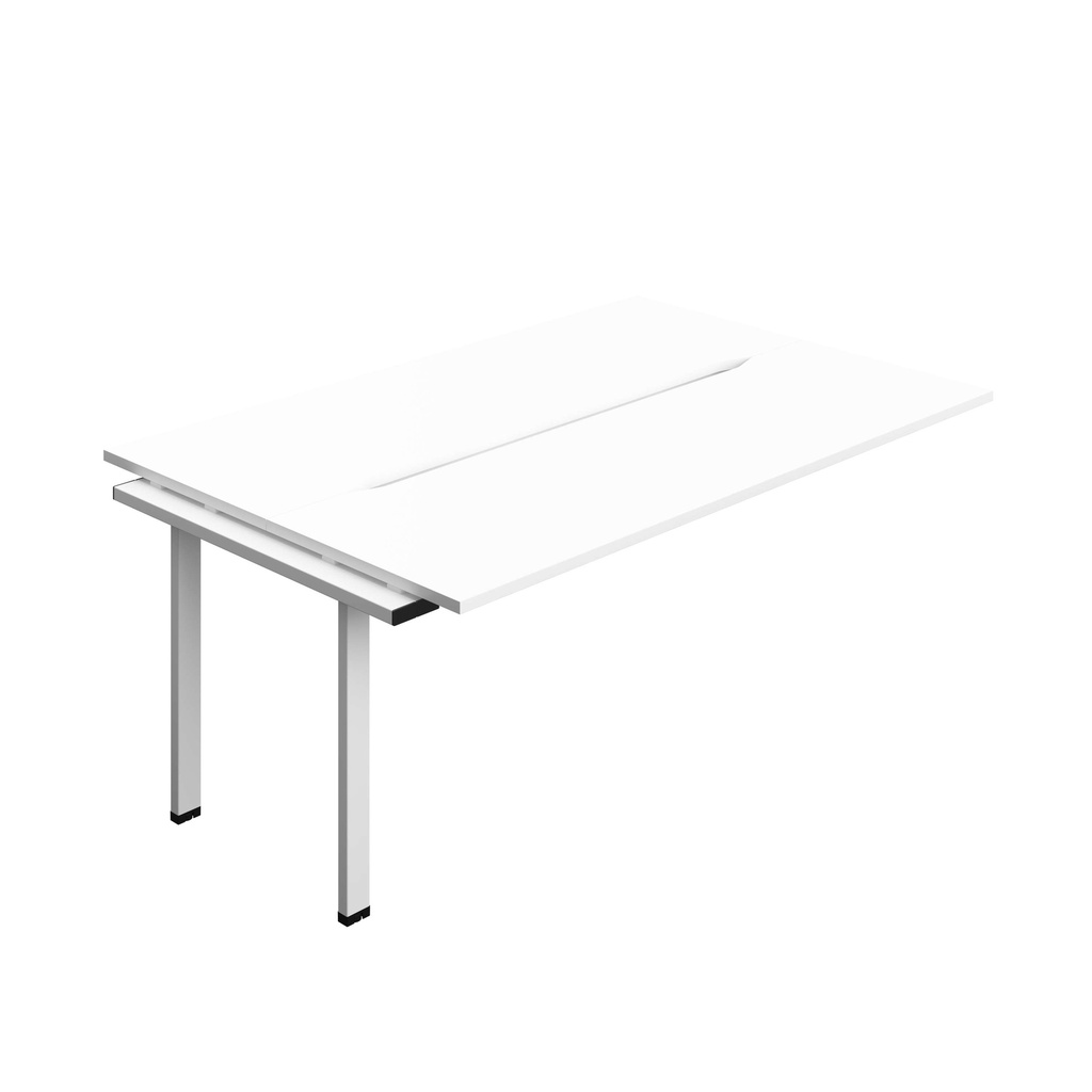 Synergy Bench Extension With Cut Out: 2 Person (Fsc) | 1800 X 600 | White/White
