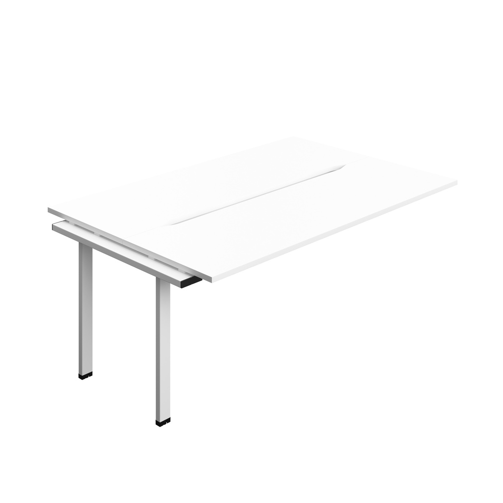 Synergy Bench Extension With Cut Out: 2 Person (Fsc) | 1800 X 600 | White/White