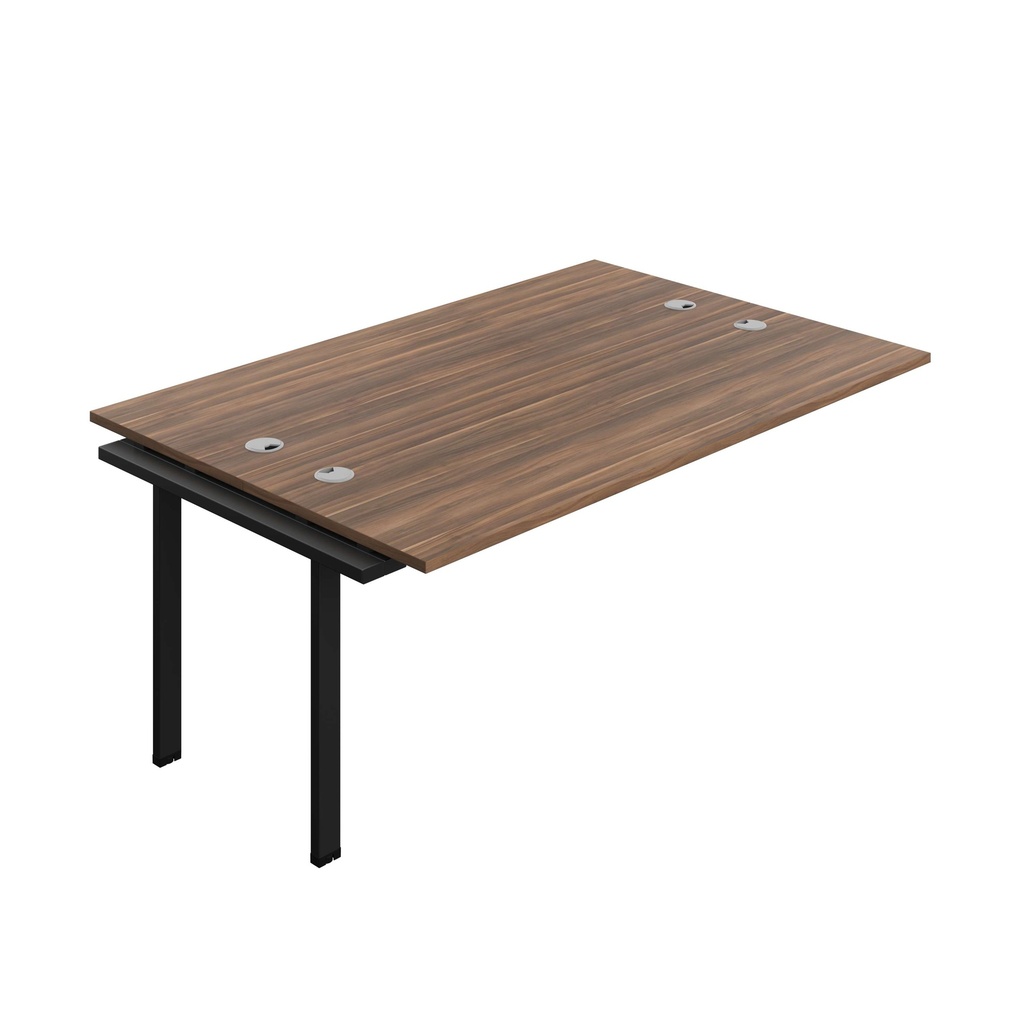 Synergy Bench Extension With Cable Ports: 2 Person (Fsc) | 1800 X 600 | Dark Walnut/Black