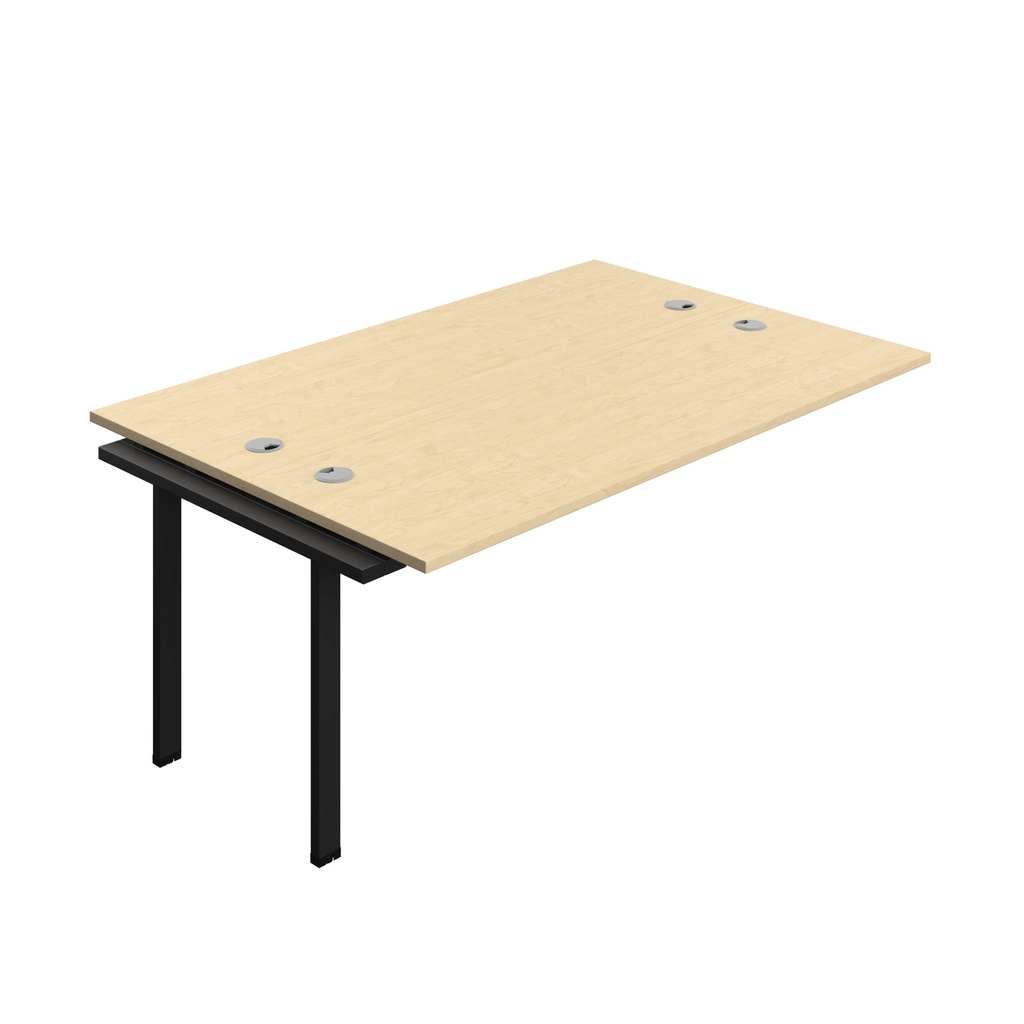 Synergy Bench Extension With Cable Ports: 2 Person (Fsc) | 1800 X 600 | Maple/Black