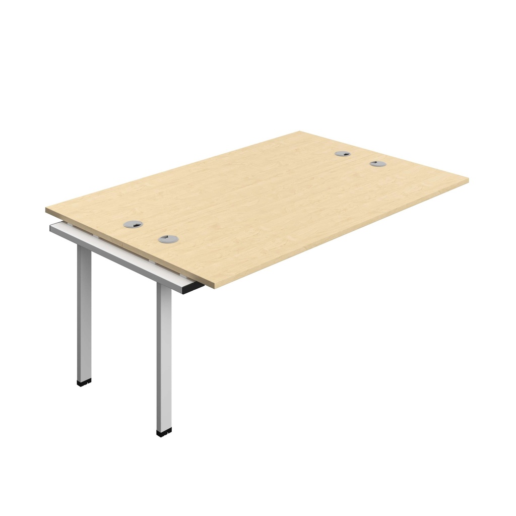 Synergy Bench Extension With Cable Ports: 2 Person (Fsc) | 1800 X 600 | Maple/Silver