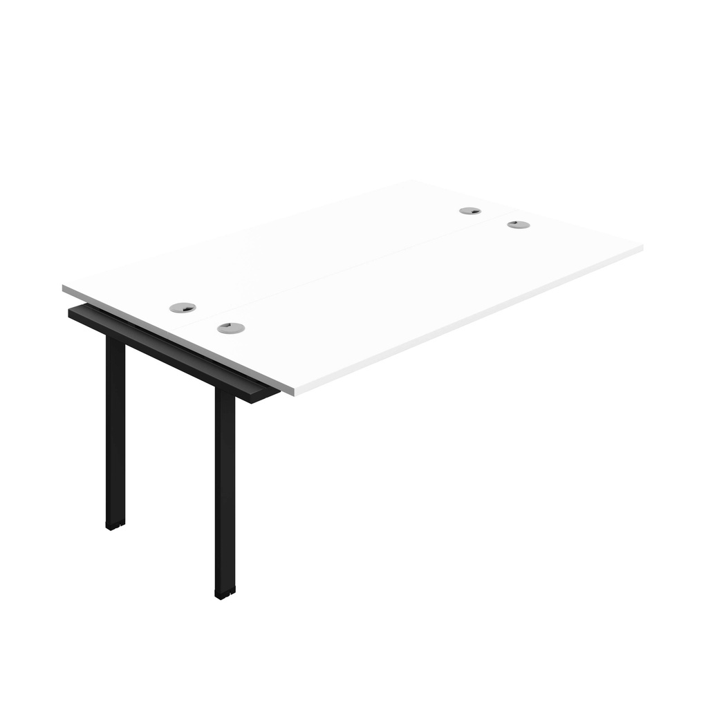 Synergy Bench Extension With Cable Ports: 2 Person (Fsc) | 1800 X 600 | White/Black
