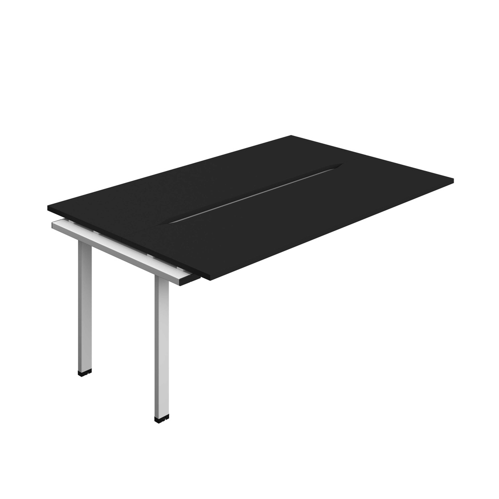 Synergy Bench Extension With Cut Out: 2 Person (Fsc) | 1800 X 700 | Black/Silver