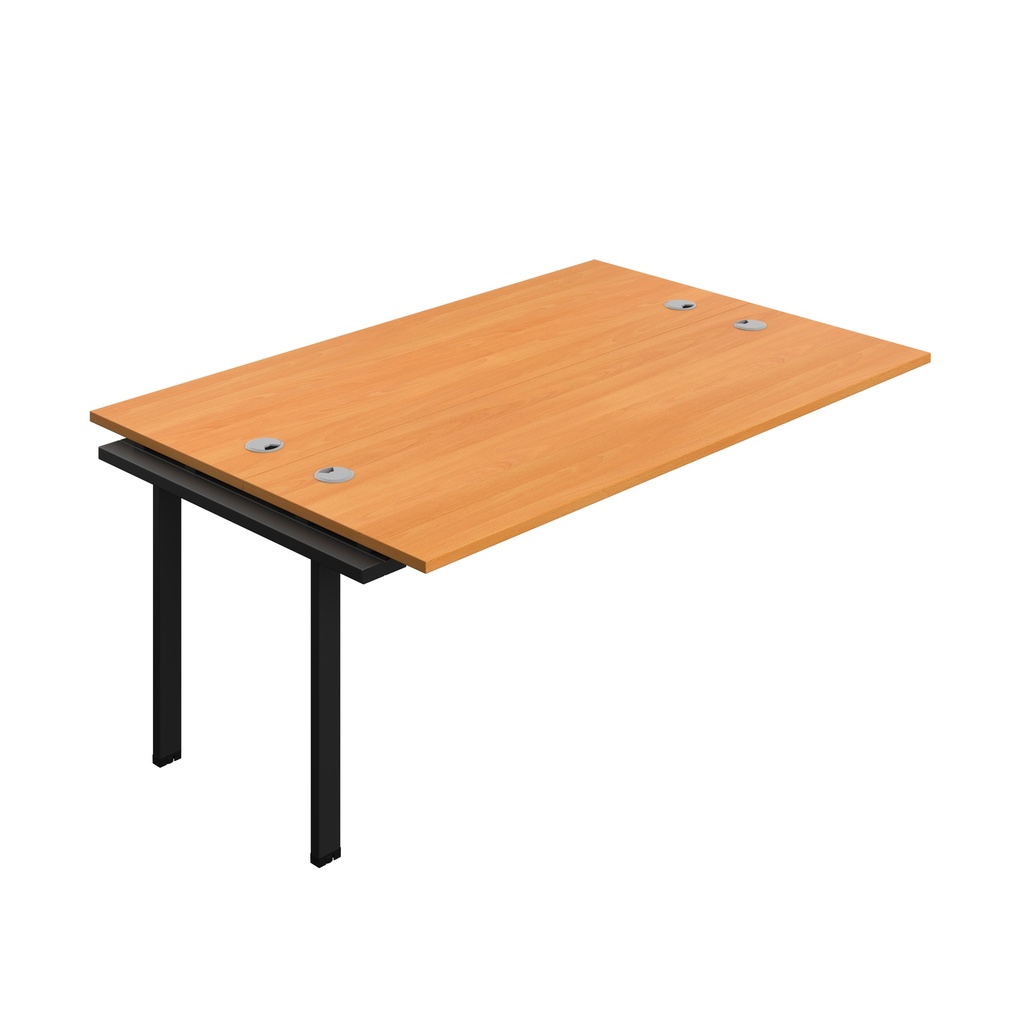 Synergy Bench Extension With Cable Ports: 2 Person (Fsc) | 1800 X 700 | Beech/Black