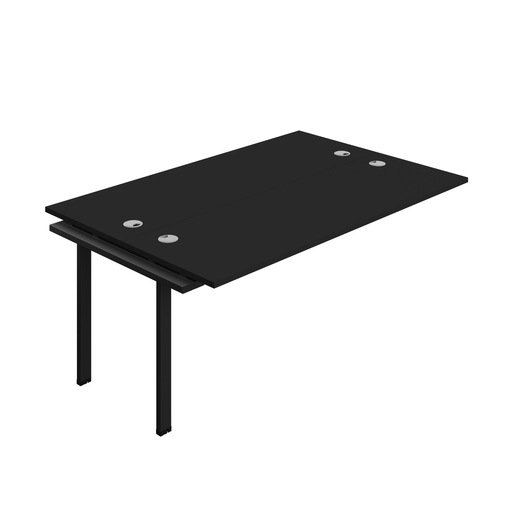 Synergy Bench Extension With Cable Ports: 2 Person (Fsc) | 1800 X 700 | Black/Black