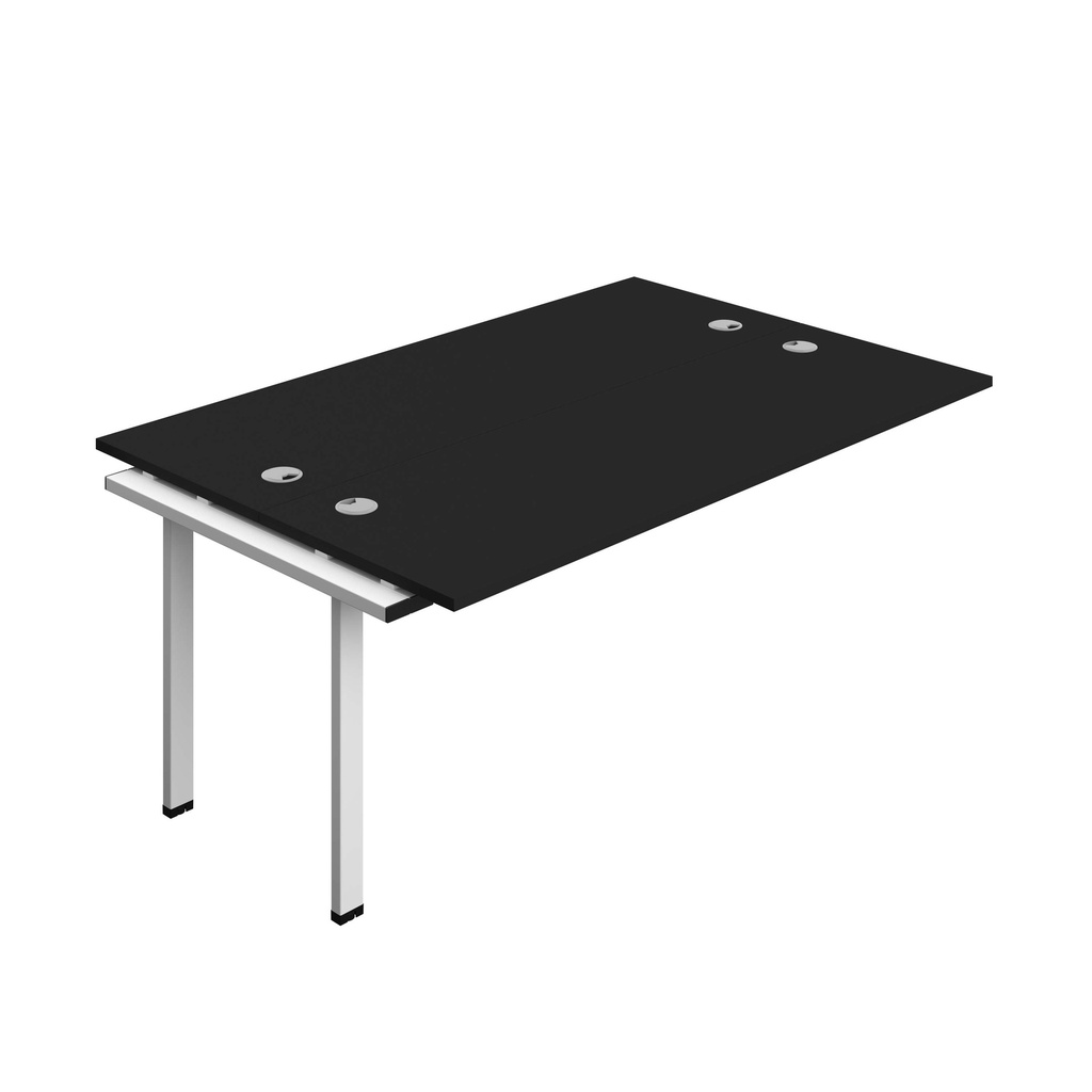 Synergy Bench Extension With Cable Ports: 2 Person (Fsc) | 1800 X 700 | Black/White