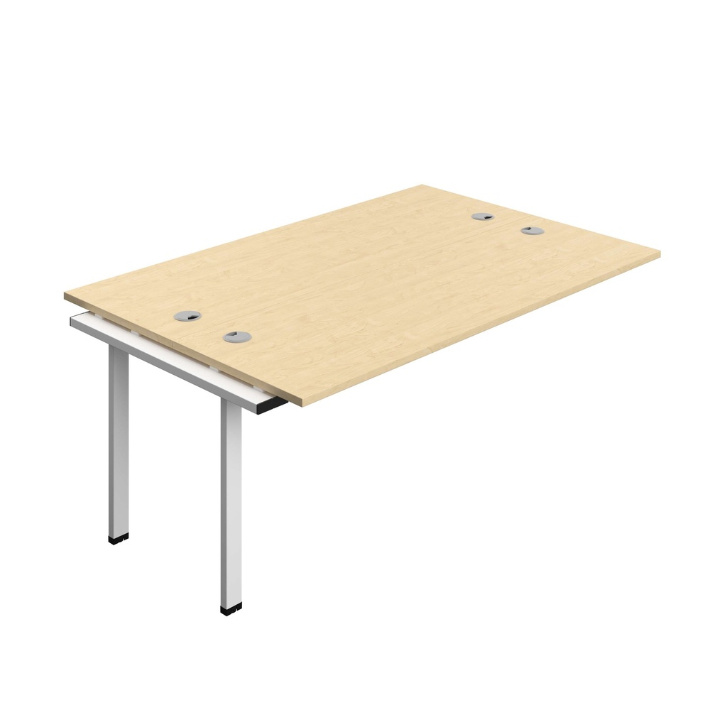 Synergy Bench Extension With Cable Ports: 2 Person (Fsc) | 1800 X 700 | Maple/White