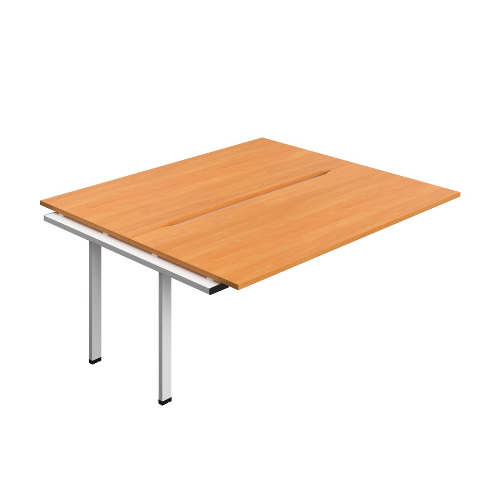 Synergy Bench Extension With Cut Out: 2 Person (Fsc) | 1800 X 800 | Beech/White