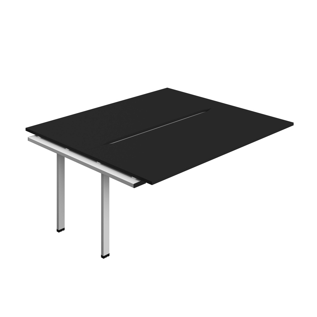 Synergy Bench Extension With Cut Out: 2 Person (Fsc) | 1800 X 800 | Black/Silver