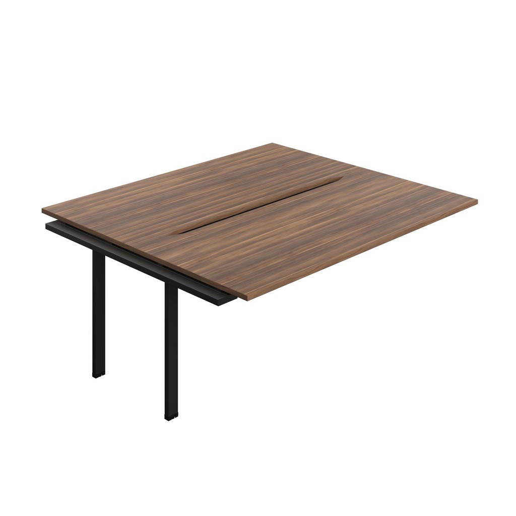 Synergy Bench Extension With Cut Out: 2 Person (Fsc) | 1800 X 800 | Dark Walnut/Black
