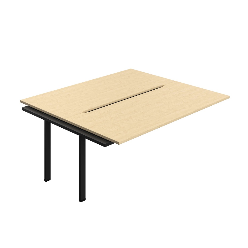 Synergy Bench Extension With Cut Out: 2 Person (Fsc) | 1800 X 800 | Maple/Black