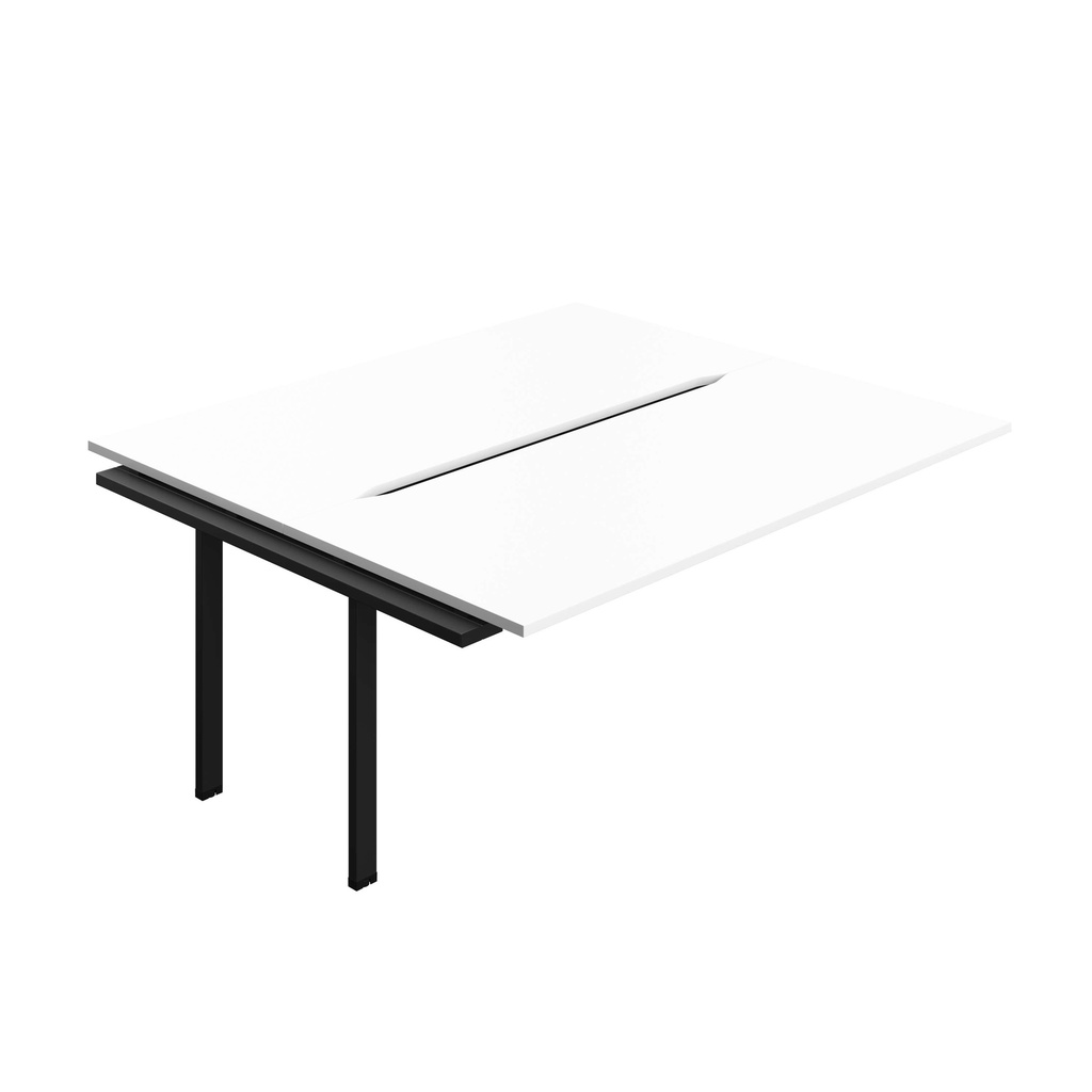 Synergy Bench Extension With Cut Out: 2 Person (Fsc) | 1800 X 800 | White/Black