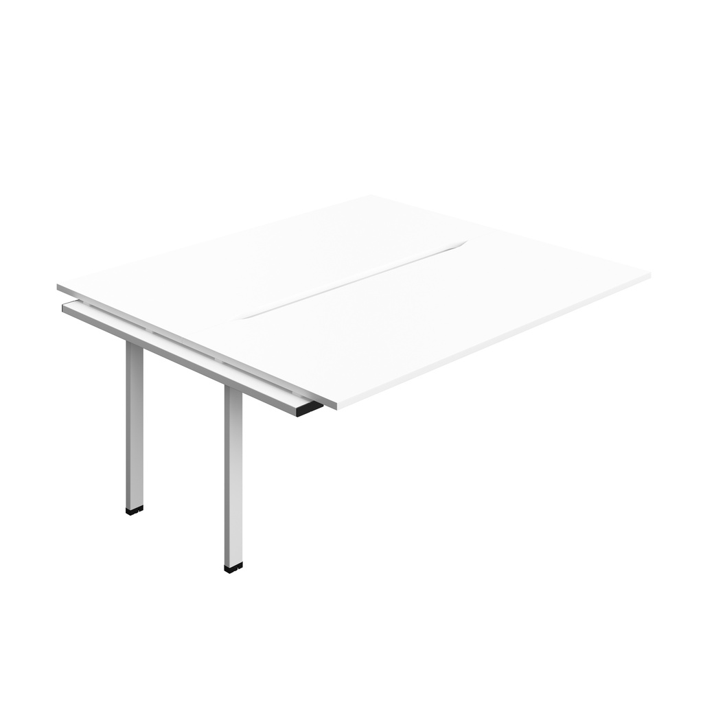 Synergy Bench Extension With Cut Out: 2 Person (Fsc) | 1800 X 800 | White/White